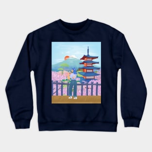 Japan, Cherry Blossom Crewneck Sweatshirt